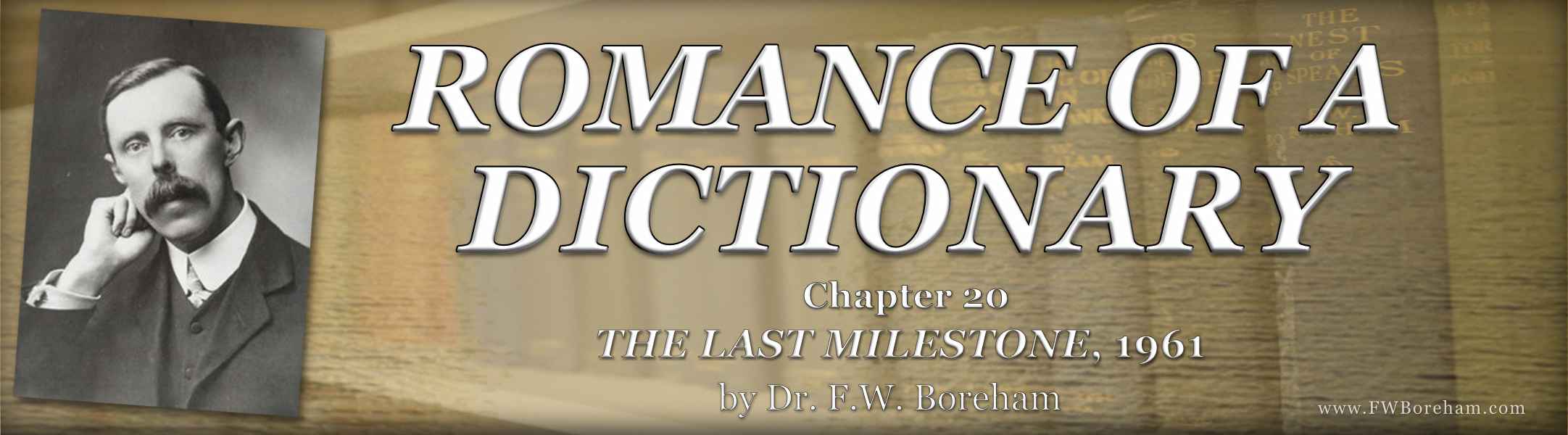 1961, The Last Milestone, Chapter 20 - ROMANCE OF A DICTIONARY
